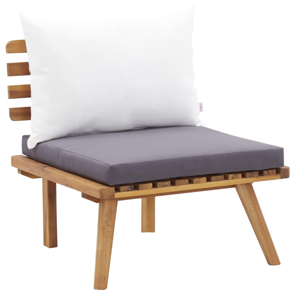 Salon de jardin 5 pcs bois d'acacia solide - XIOS