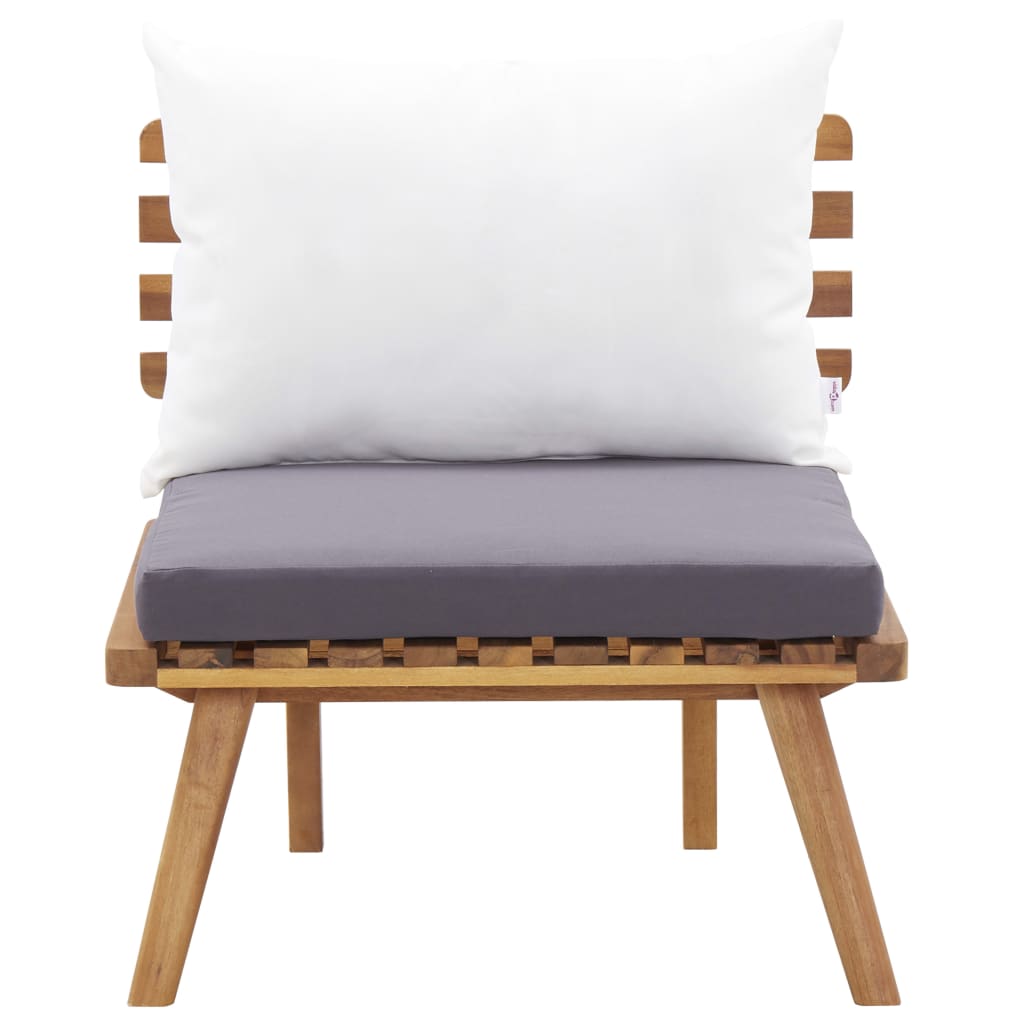 Salon de jardin 5 pcs bois d'acacia solide - XIOS