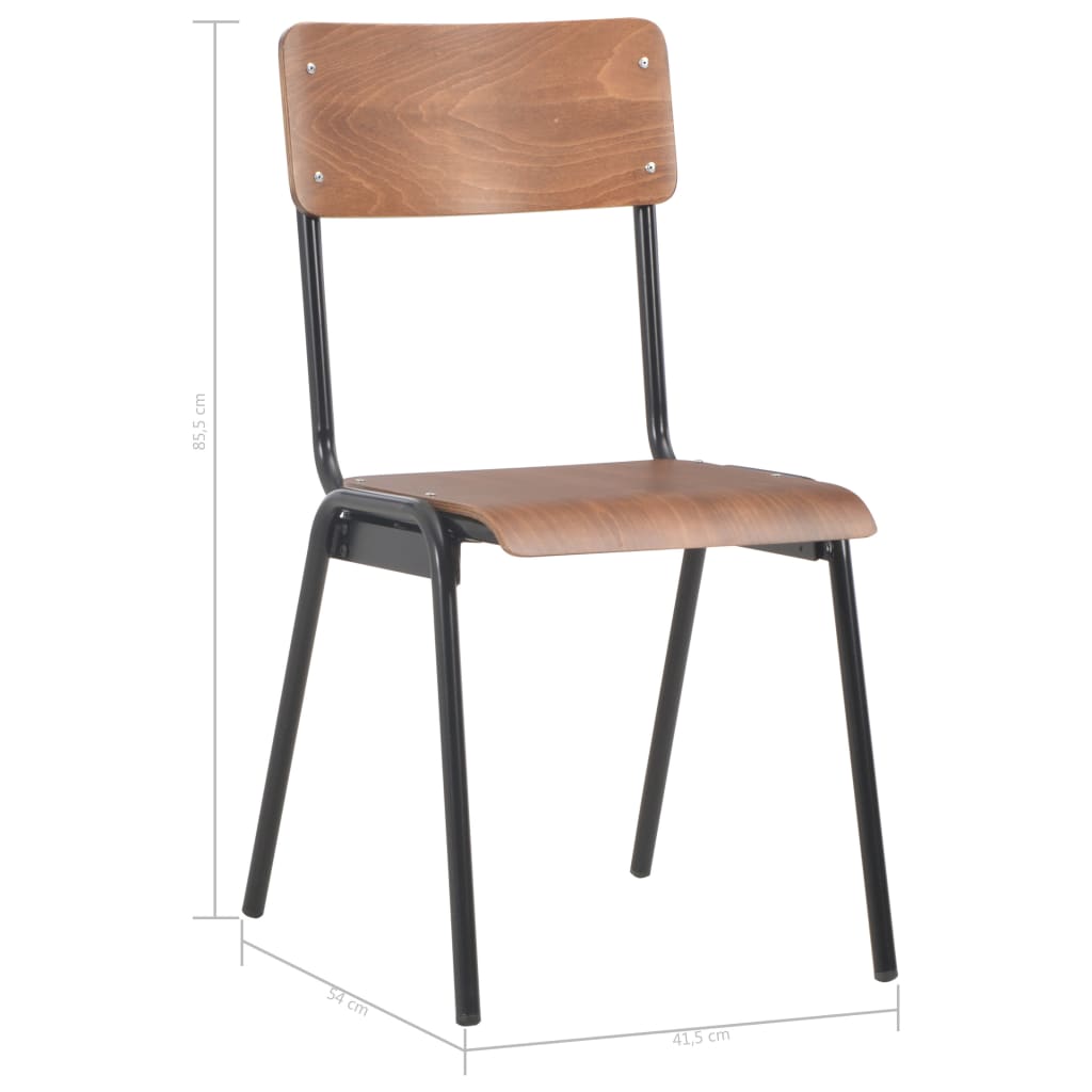 Chaises à manger lot de 6 marron Contreplaqué - XIOS
