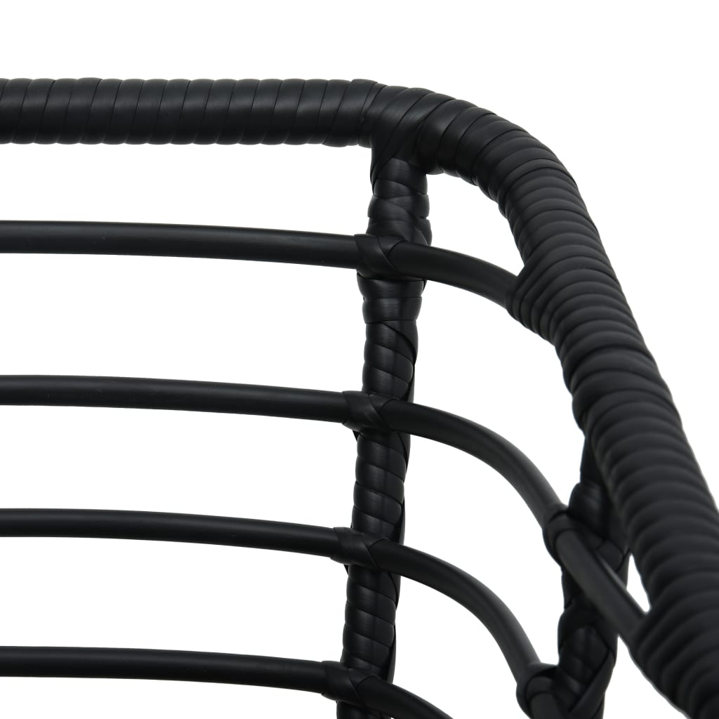 Ensemble de bistro 3 pcs Résine tressée Noir - XIOS