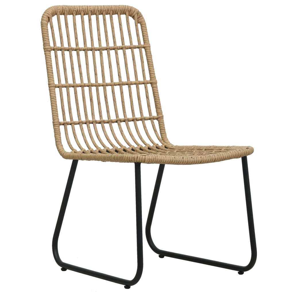 Ensemble de bistro 3 pcs Résine tressée Chêne - XIOS