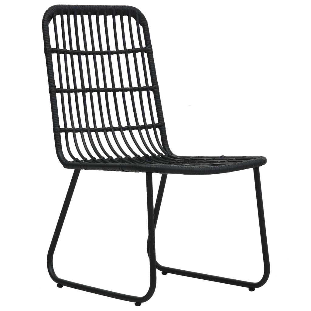 Ensemble de bistro 3 pcs Résine tressée Noir - XIOS