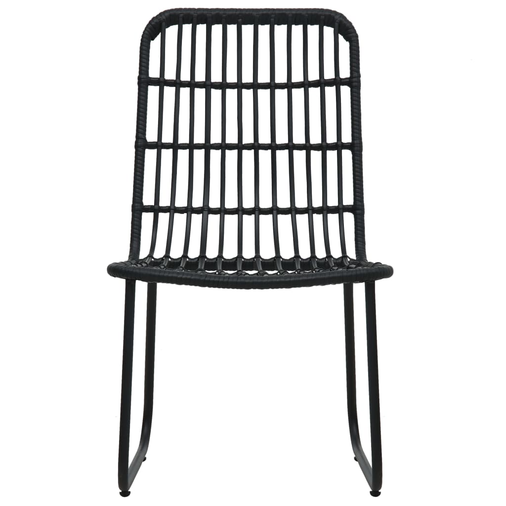 Ensemble de bistro 3 pcs Résine tressée Noir - XIOS