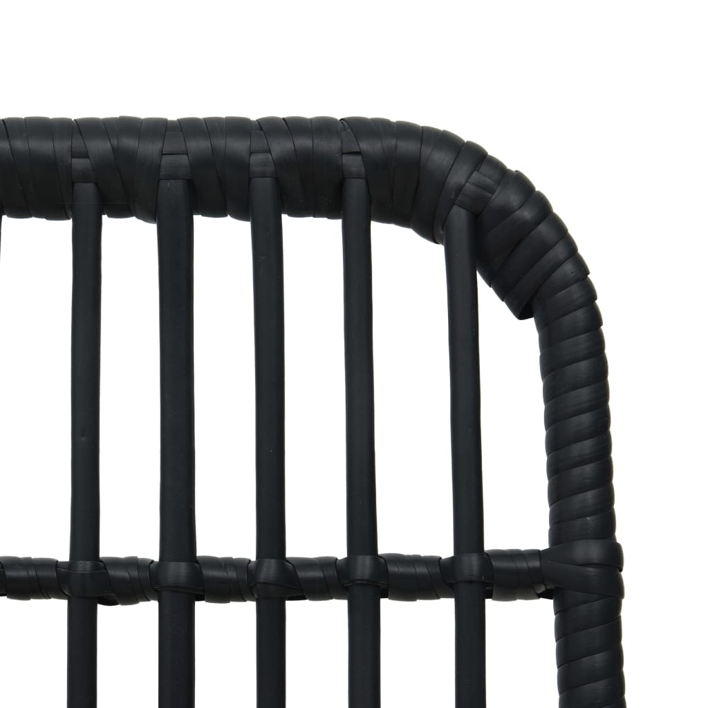Ensemble de bistro 3 pcs Résine tressée Noir - XIOS