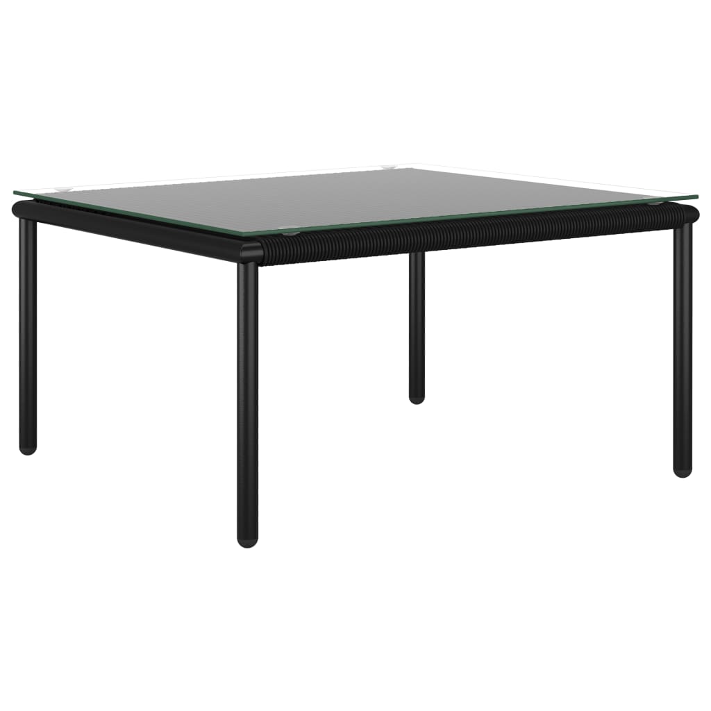 Salon de jardin 6 pcs avec coussins Noir PVC - XIOS