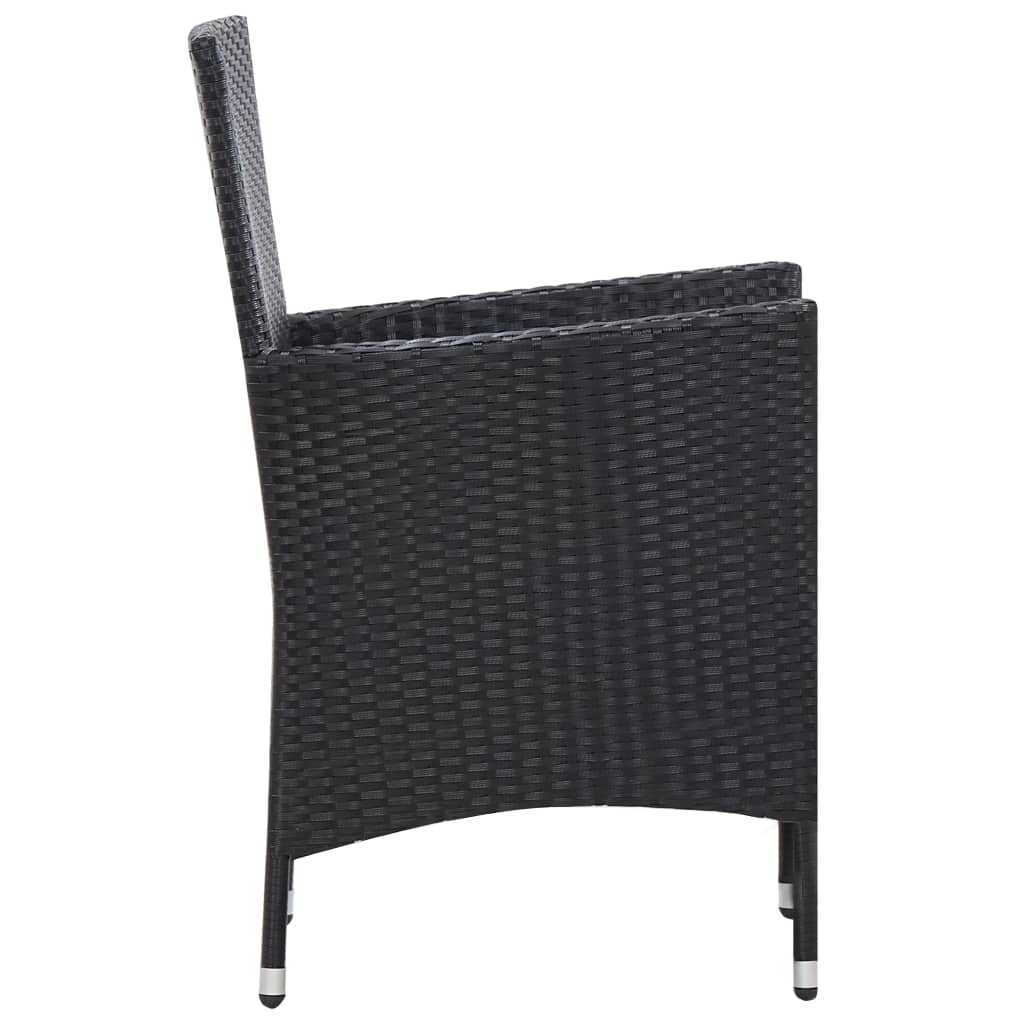 Ensemble à dîner d'extérieur 9 pcs Résine tressée Noir - XIOS