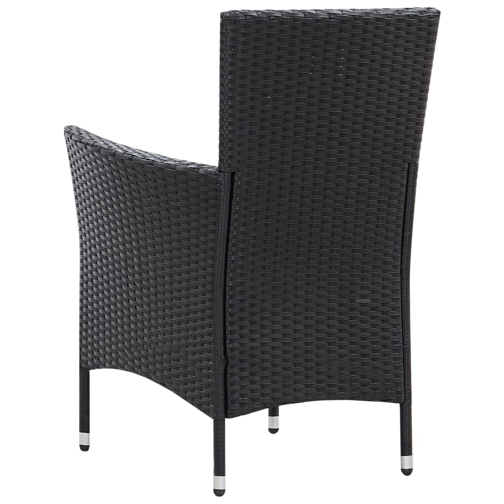 Ensemble à dîner d'extérieur 9 pcs Résine tressée Noir - XIOS