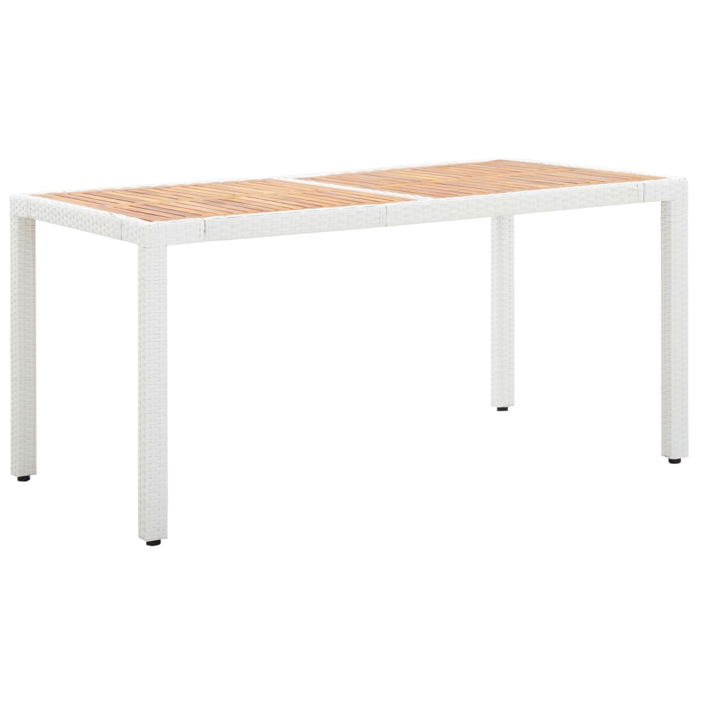 Salon de jardin 7 pcs résine tressée blanc - XIOS