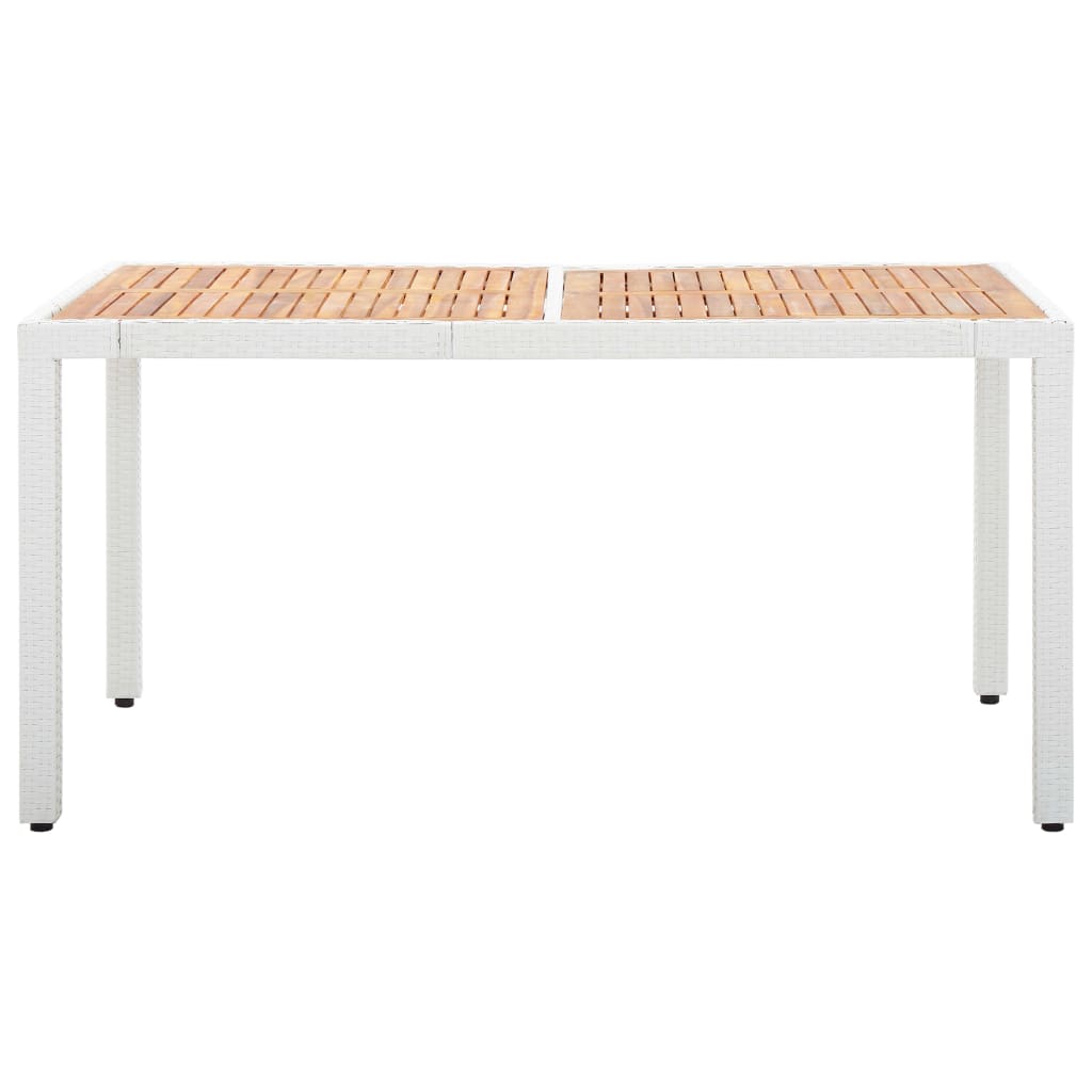 Salon de jardin 7 pcs résine tressée blanc - XIOS