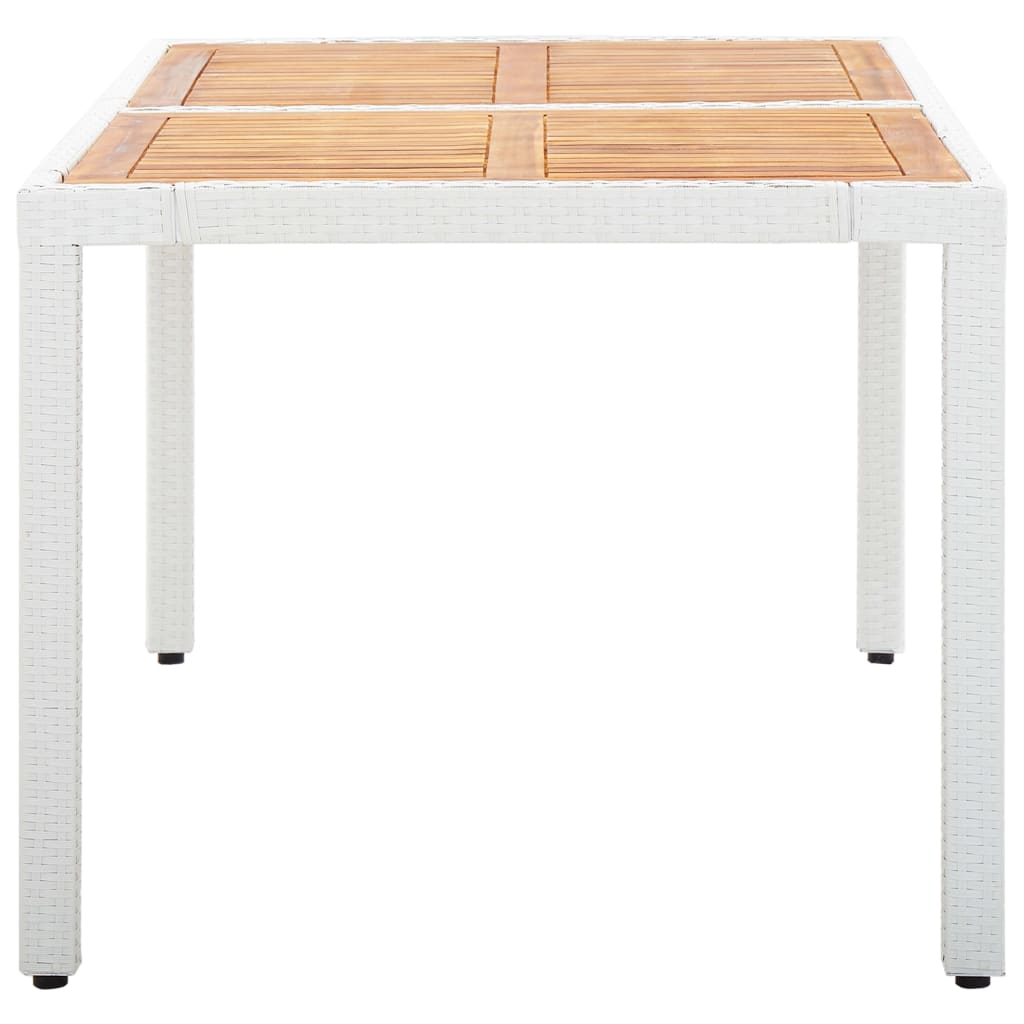 Salon de jardin 7 pcs résine tressée blanc - XIOS