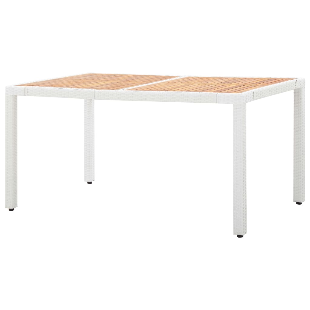 Salon de jardin 7 pcs résine tressée blanc - XIOS
