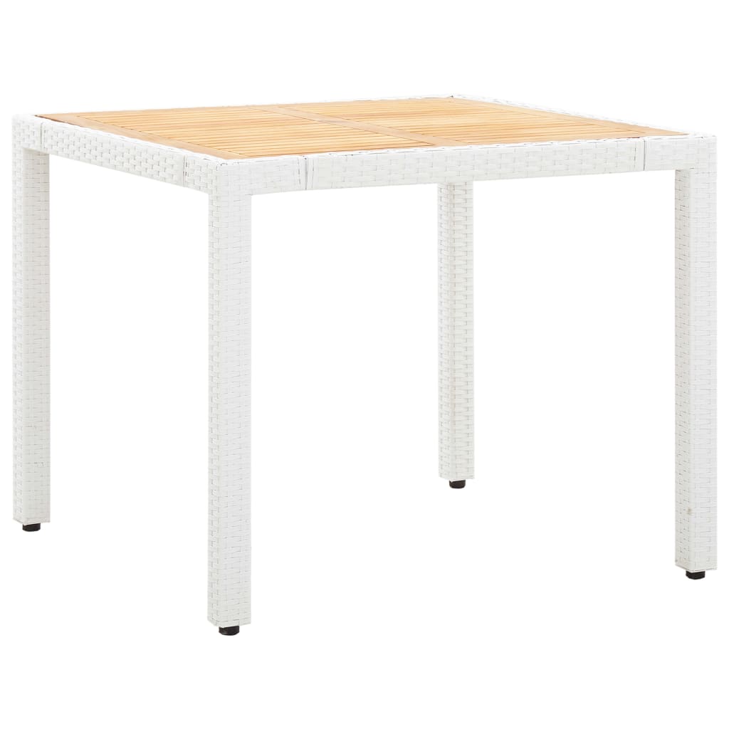 Salon de jardin 5 pcs résine tressée blanc - XIOS