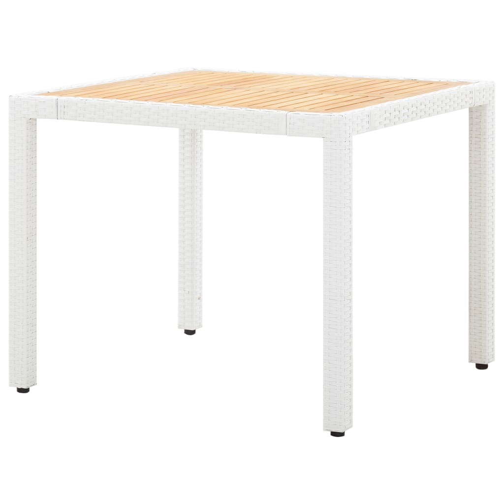 Salon de jardin 5 pcs résine tressée blanc - XIOS