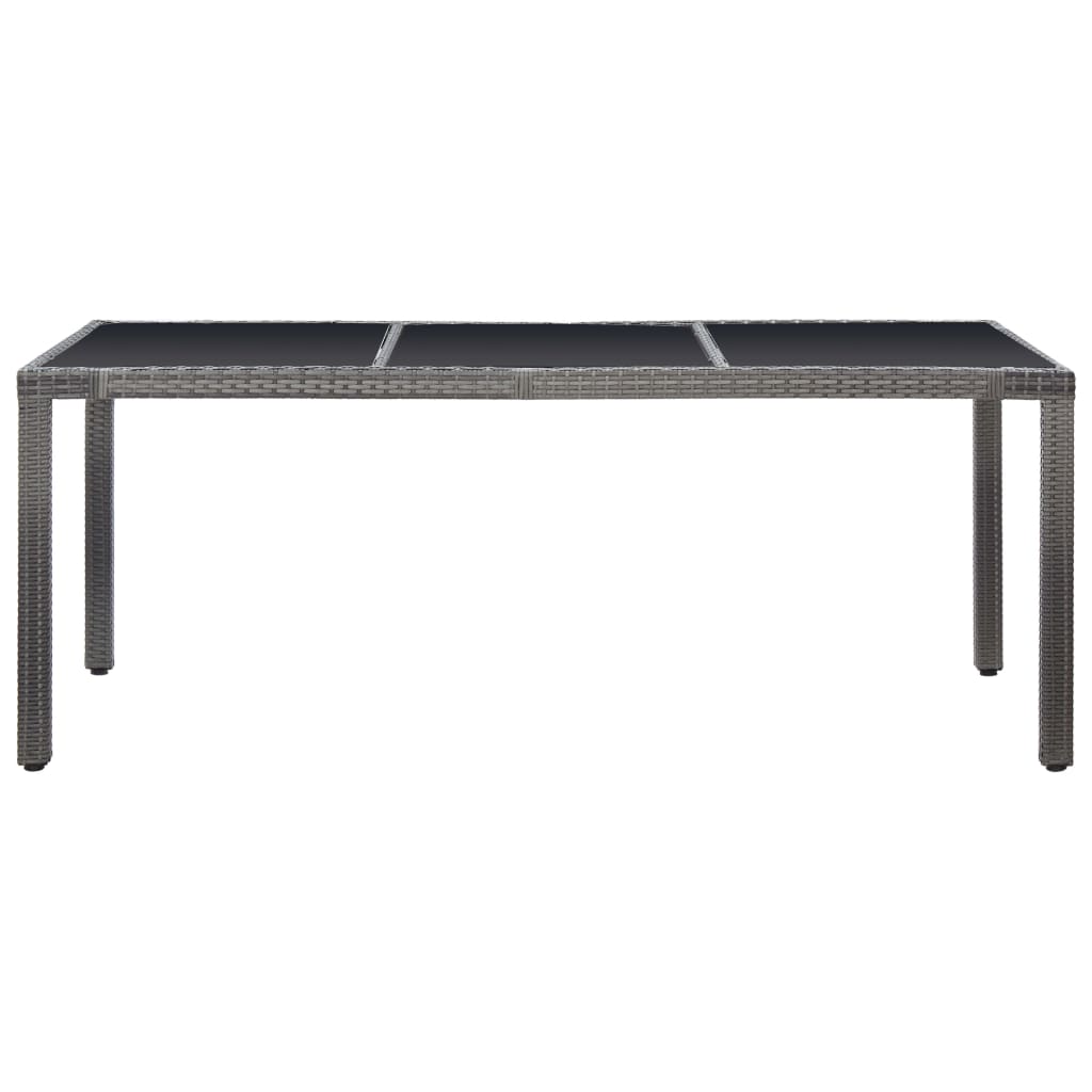 Ensemble à manger d'extérieur 9 pcs Résine tressée Gris - XIOS