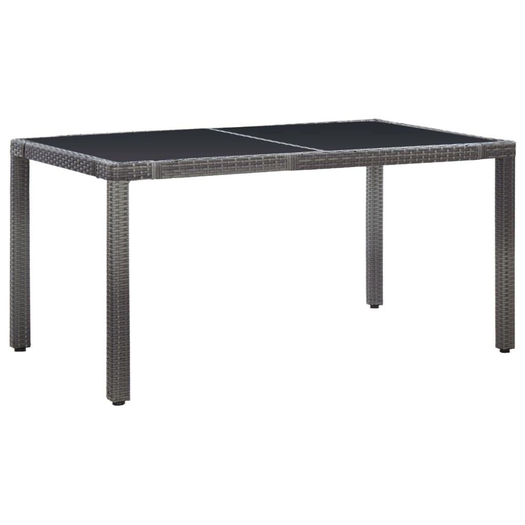 Ensemble à manger d'extérieur 7 pcs Résine tressée Gris - XIOS