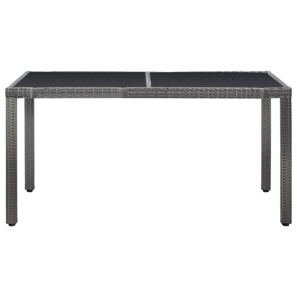 Ensemble à manger d'extérieur 7 pcs Résine tressée Gris - XIOS