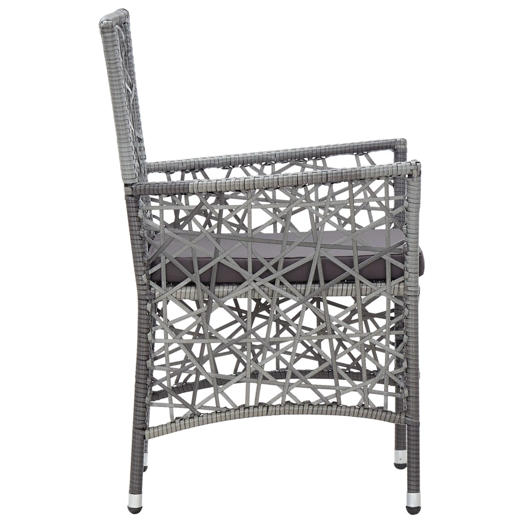Ensemble à manger d'extérieur 7 pcs Résine tressée Gris - XIOS