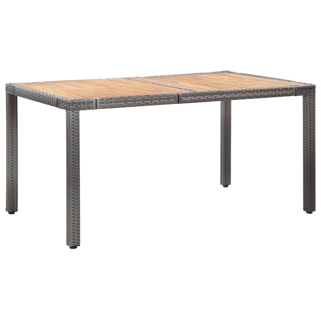Ensemble à manger d'extérieur 7pcs coussins Résine tressée Gris - XIOS