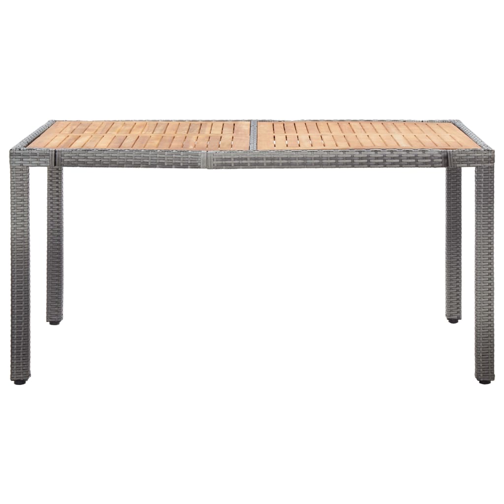 Ensemble à manger d'extérieur 7pcs coussins Résine tressée Gris - XIOS