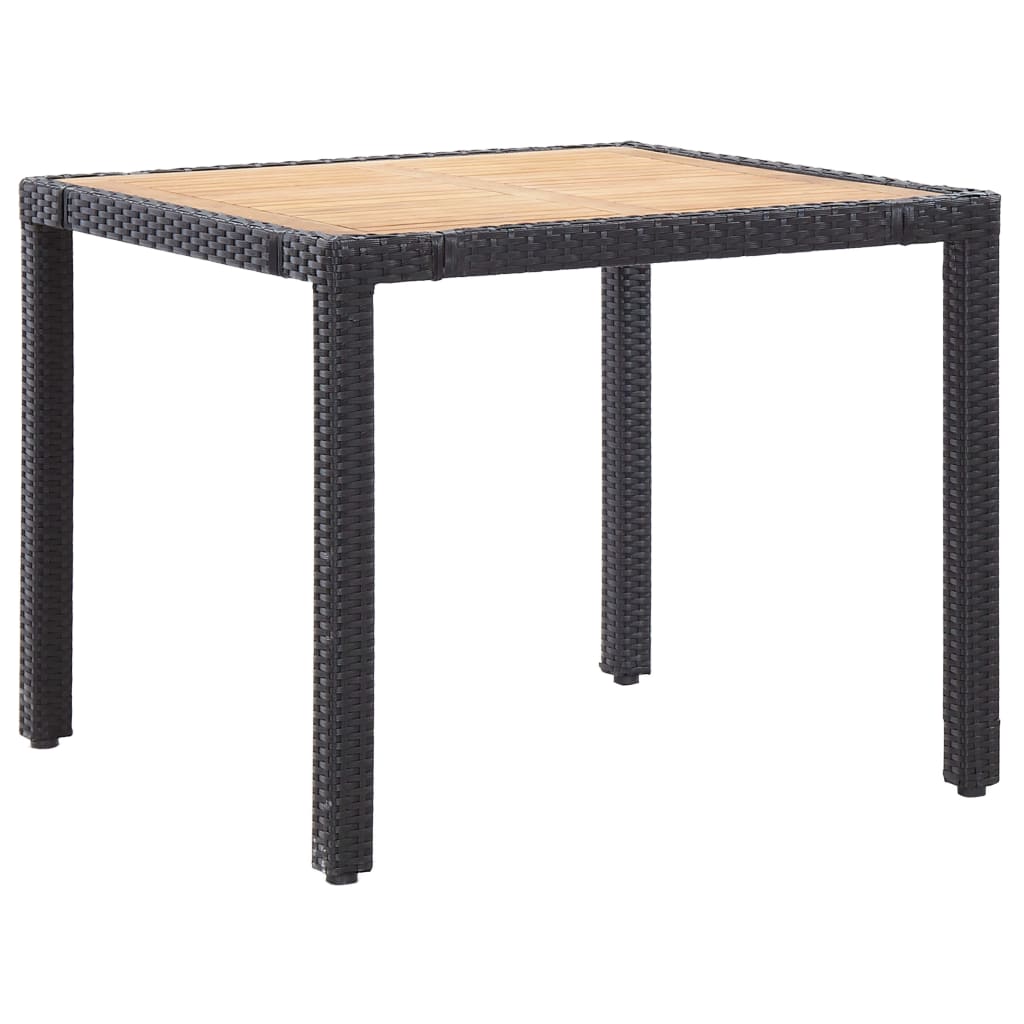 Salon de jardin 5 pcs avec coussins résine tressée noir - XIOS