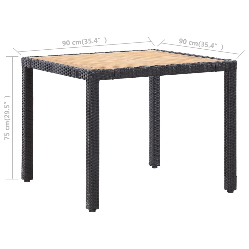 Salon de jardin 5 pcs avec coussins résine tressée noir - XIOS