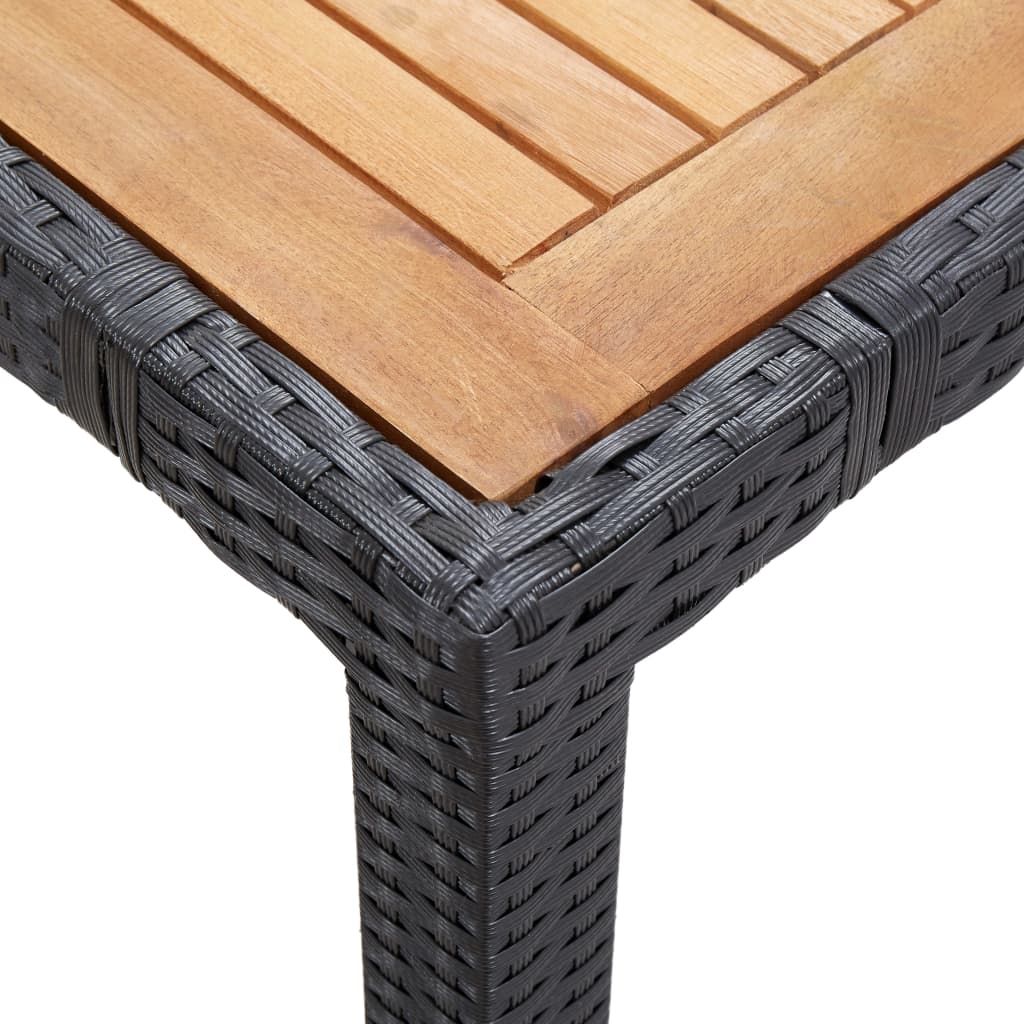 Salon de jardin 5 pcs avec coussins résine tressée noir - XIOS