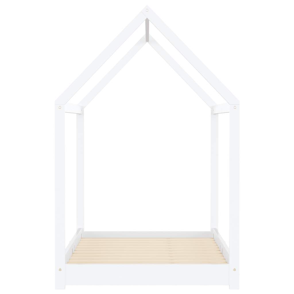 Cadre de lit d'enfant Blanc Bois de pin massif 90 x 200 cm - XIOS