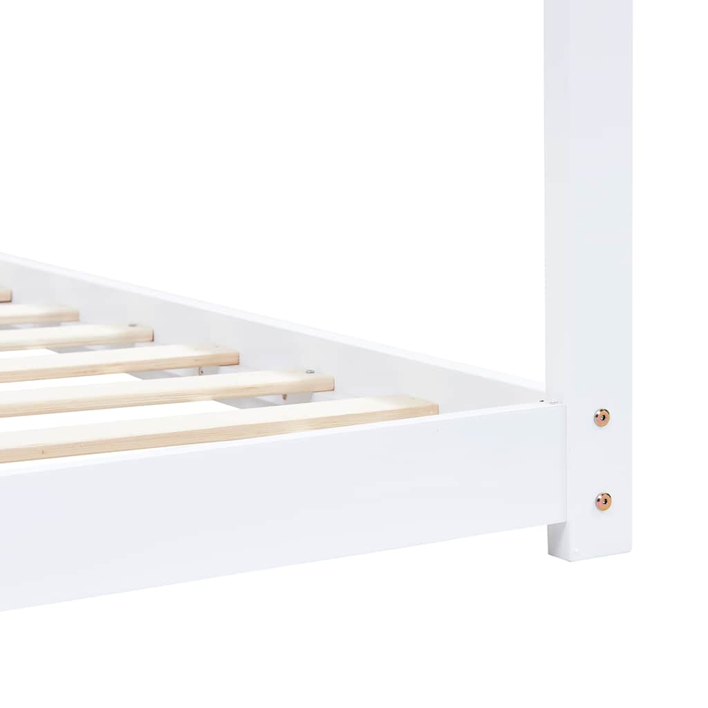 Cadre de lit d'enfant Blanc Bois de pin massif 90 x 200 cm - XIOS