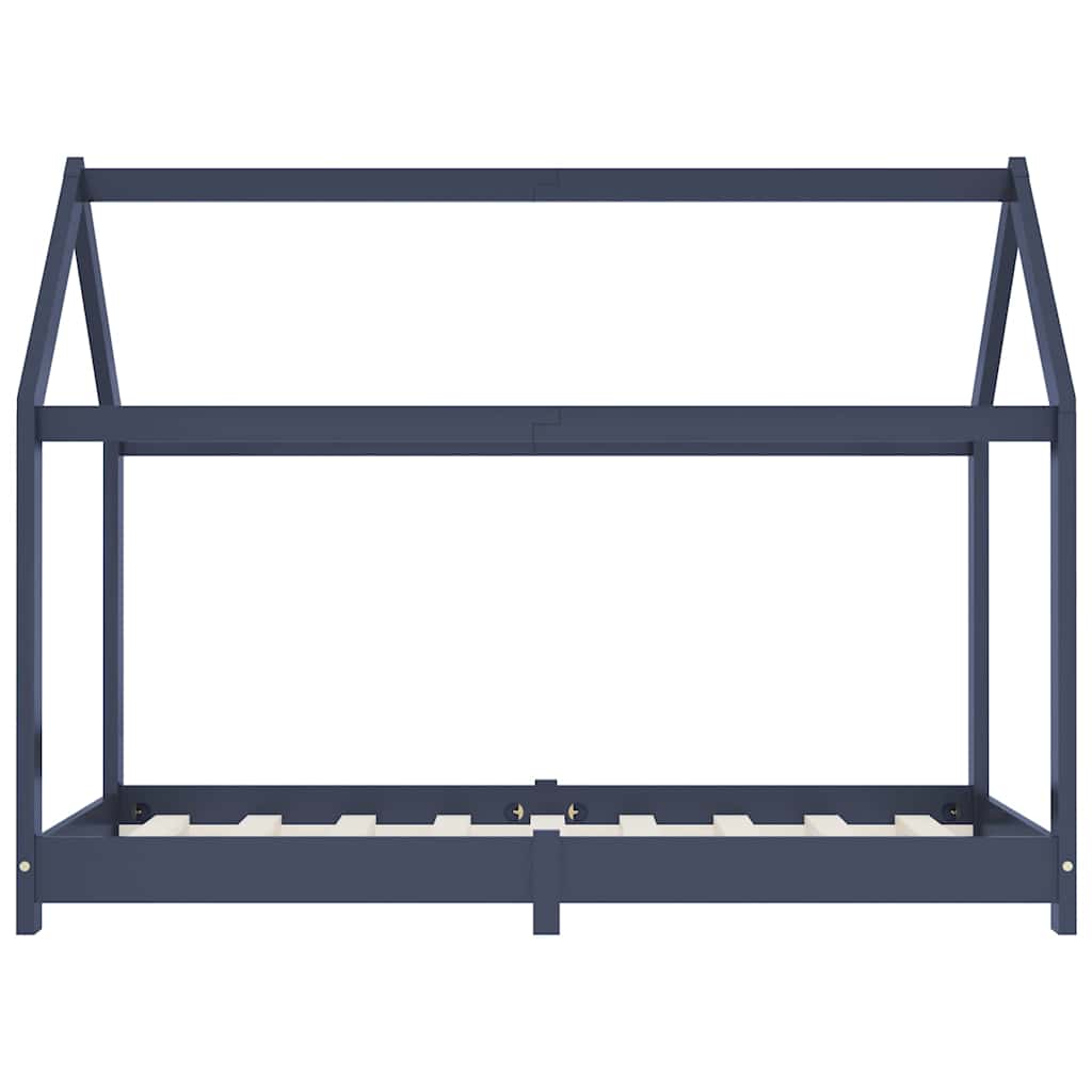 Cadre de lit d'enfant Gris Bois de pin massif 70x140 cm - XIOS
