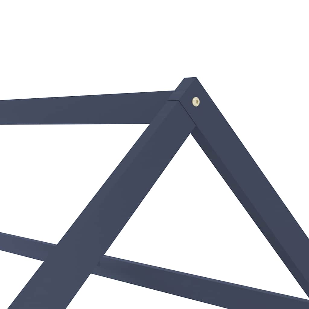 Cadre de lit d'enfant Gris Bois de pin massif 70x140 cm - XIOS