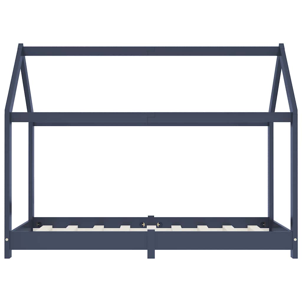 Cadre de lit d'enfant Gris Bois de pin massif 80x160 cm - XIOS