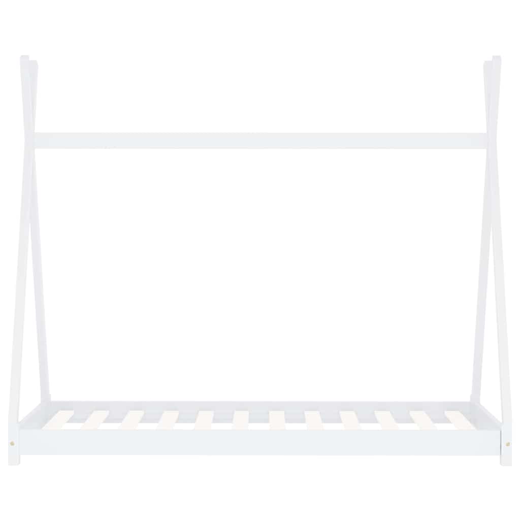 Cadre de lit d'enfant Blanc Bois de pin massif 70x140 cm - XIOS