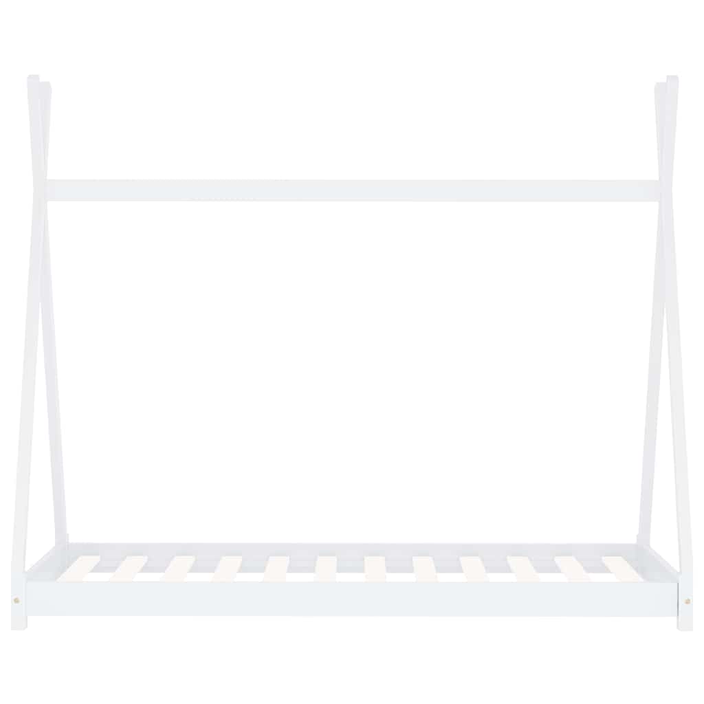 Cadre de lit d'enfant Blanc Bois de pin massif 90 x 200 cm - XIOS