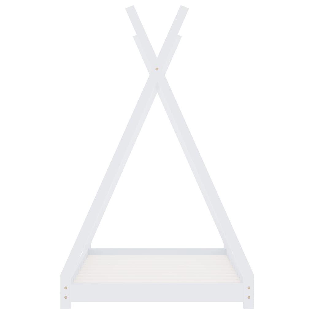 Cadre de lit d'enfant Blanc Bois de pin massif 90 x 200 cm - XIOS