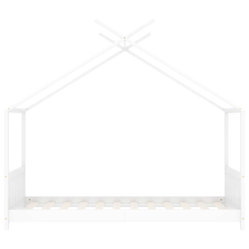 Cadre de lit d'enfant Blanc Bois de pin massif 70x140 cm - XIOS