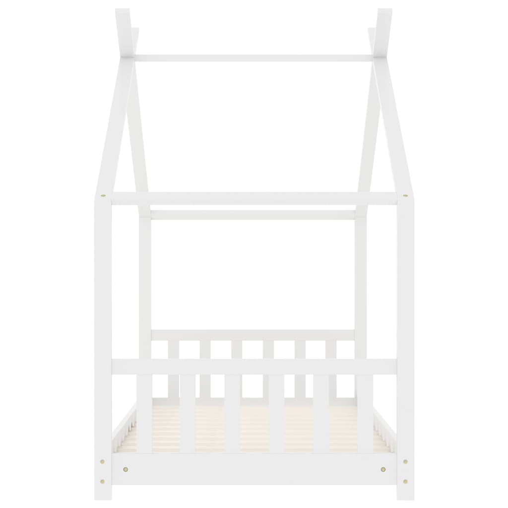 Cadre de lit d'enfant Blanc Bois de pin massif 70x140 cm - XIOS