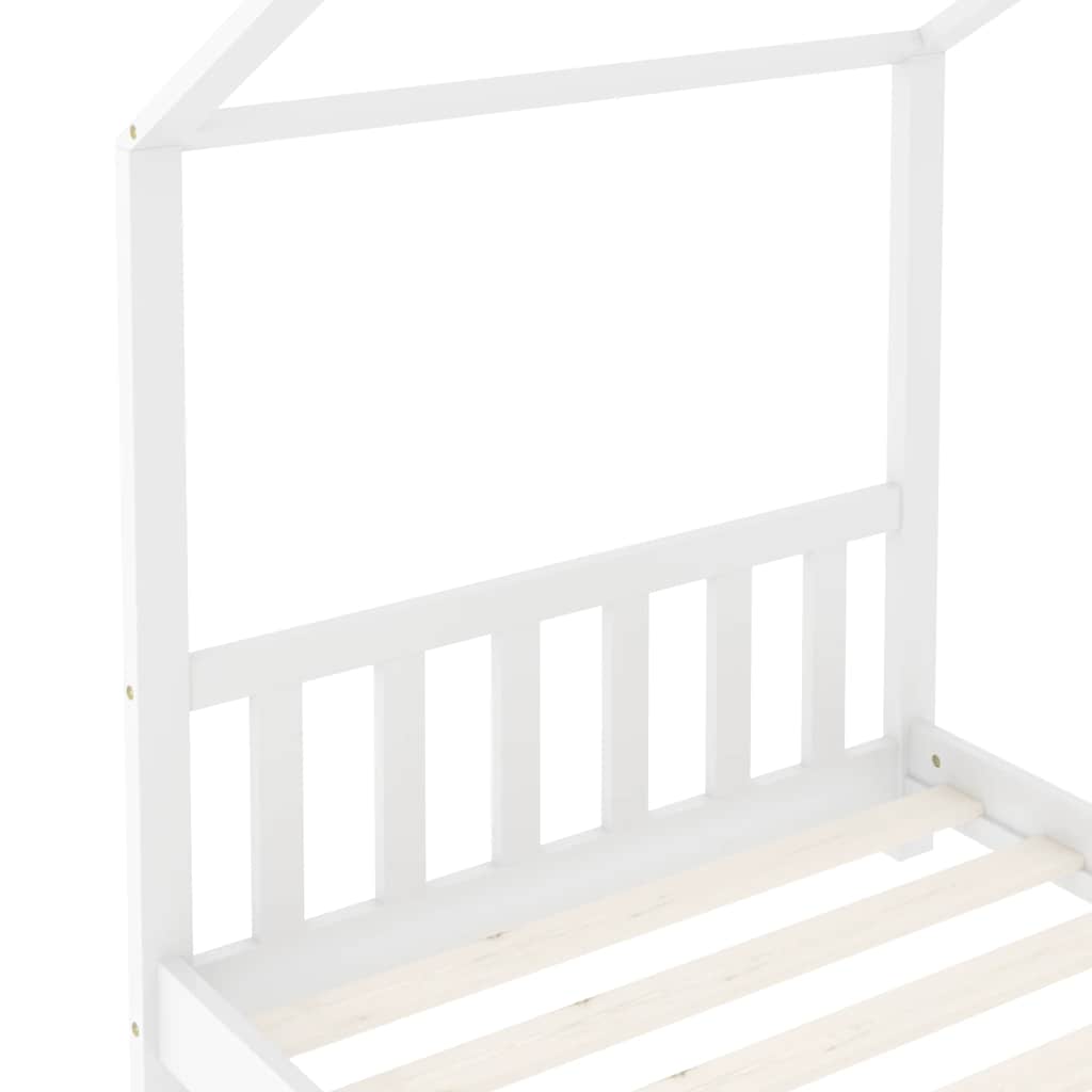 Cadre de lit d'enfant Blanc Bois de pin massif 70x140 cm - XIOS