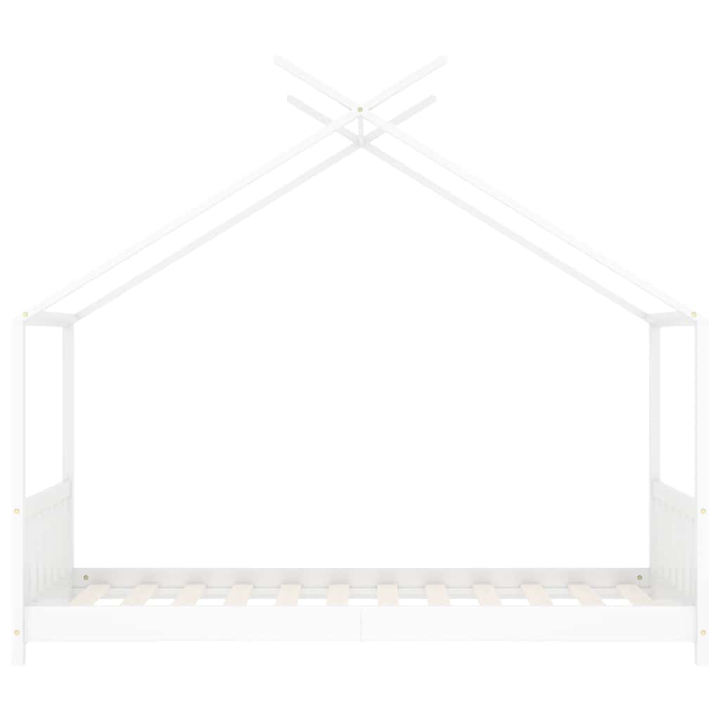 Cadre de lit d'enfant Blanc Bois de pin massif 80x160 cm - XIOS