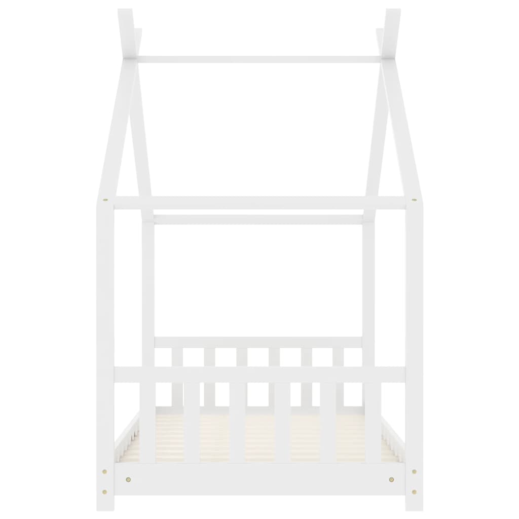 Cadre de lit d'enfant Blanc Bois de pin massif 80x160 cm - XIOS