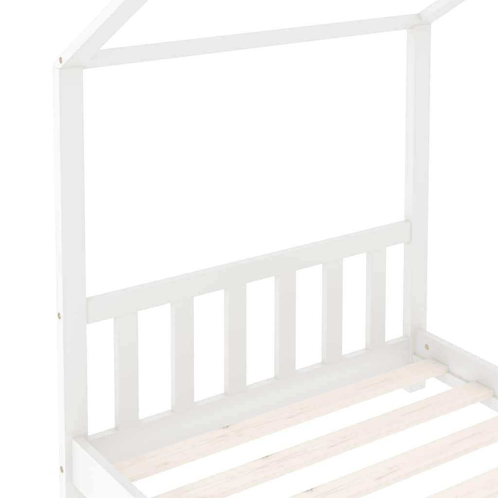 Cadre de lit d'enfant Blanc Bois de pin massif 80x160 cm - XIOS