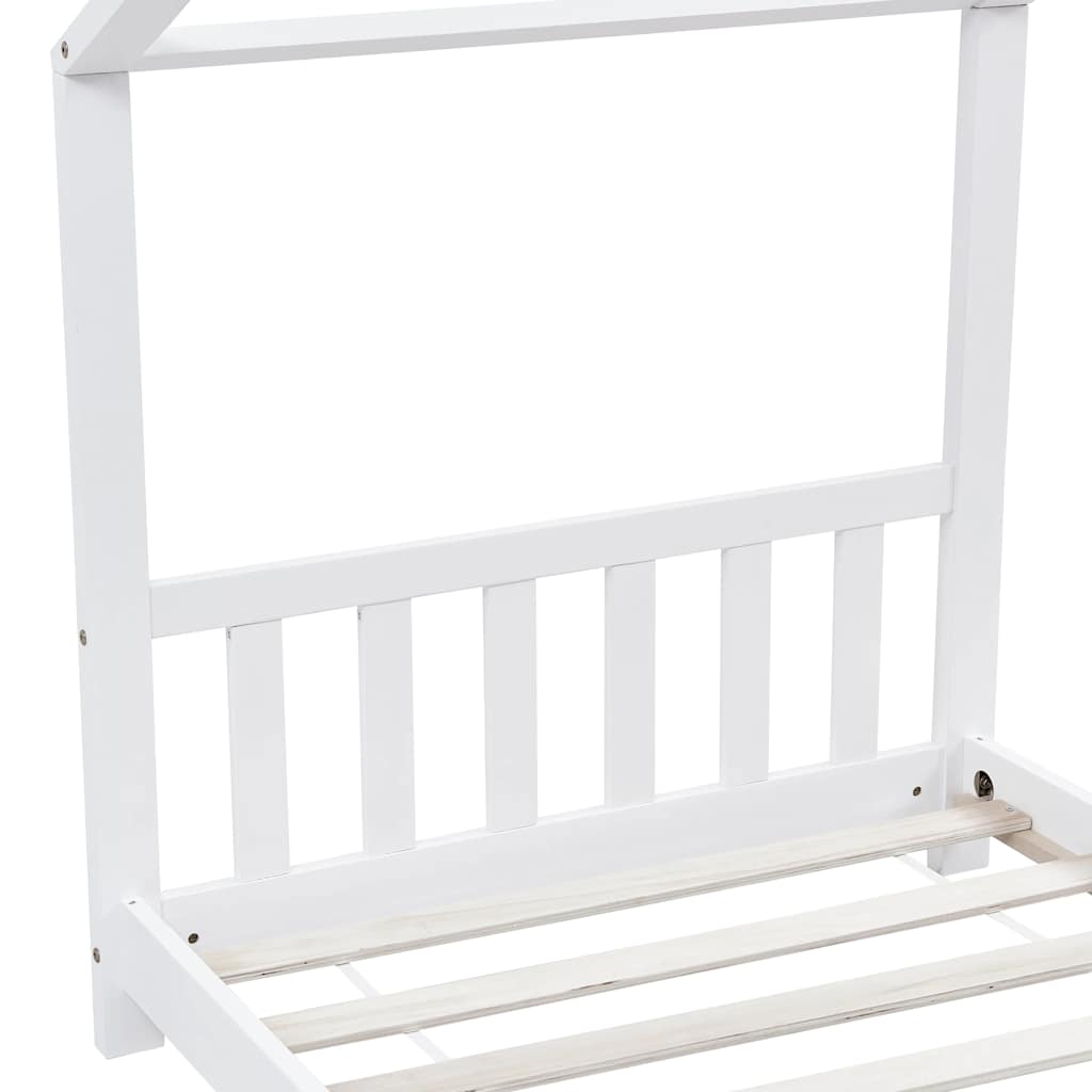 Cadre de lit d'enfant Blanc Bois de pin massif 90 x 200 cm - XIOS