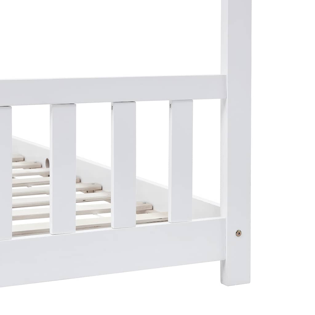 Cadre de lit d'enfant Blanc Bois de pin massif 90 x 200 cm - XIOS