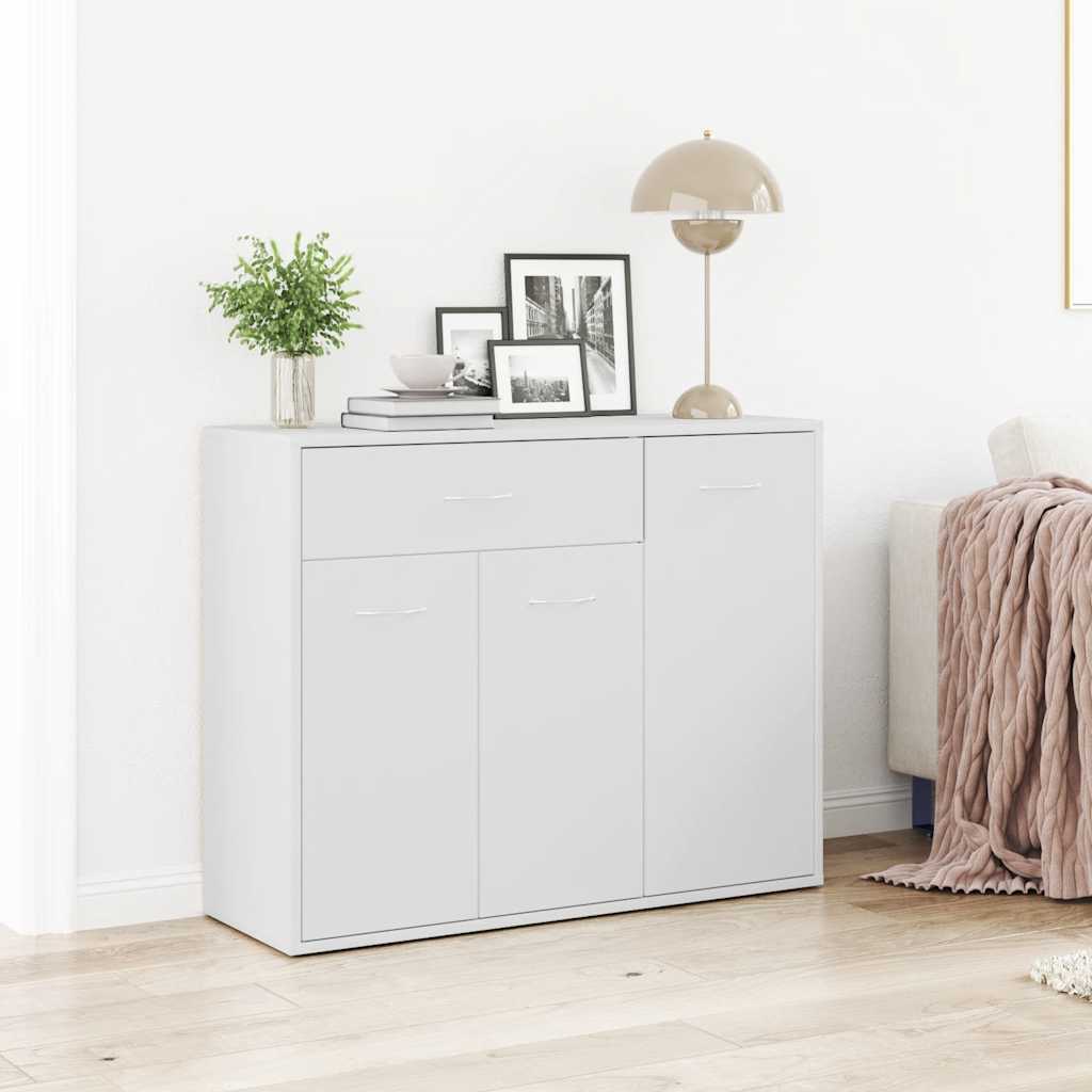 Buffet Blanc 88x30x70 cm Bois d'ingénierie - XIOS