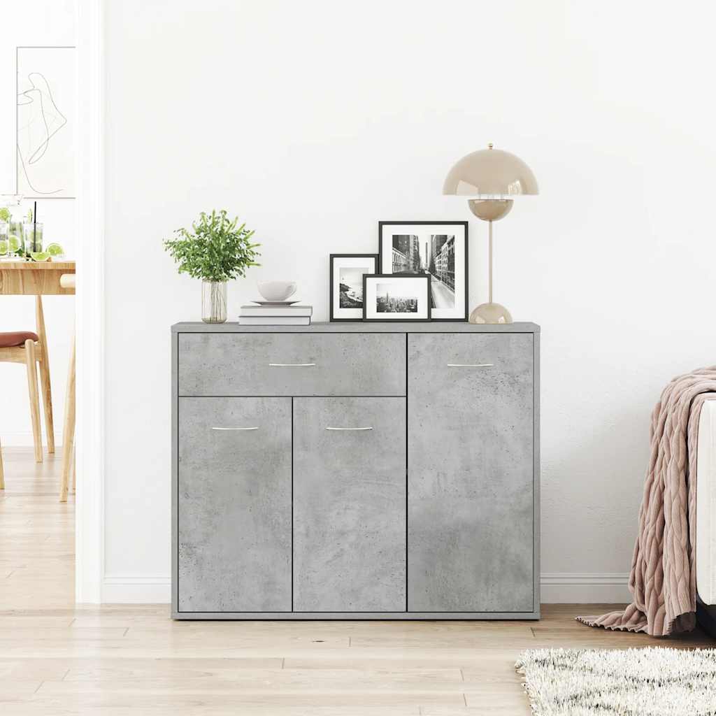 Buffet Gris béton 88x30x70 cm Bois d'ingénierie - XIOS