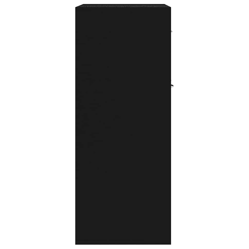 Buffet noir 60x30x75 cm bois d'ingénierie - XIOS