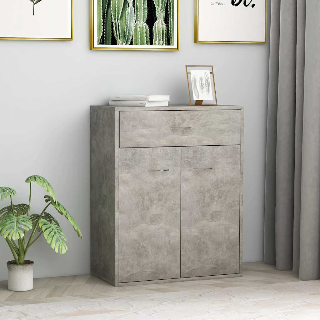 Buffet Gris béton 60x30x75 cm Bois d'ingénierie - XIOS