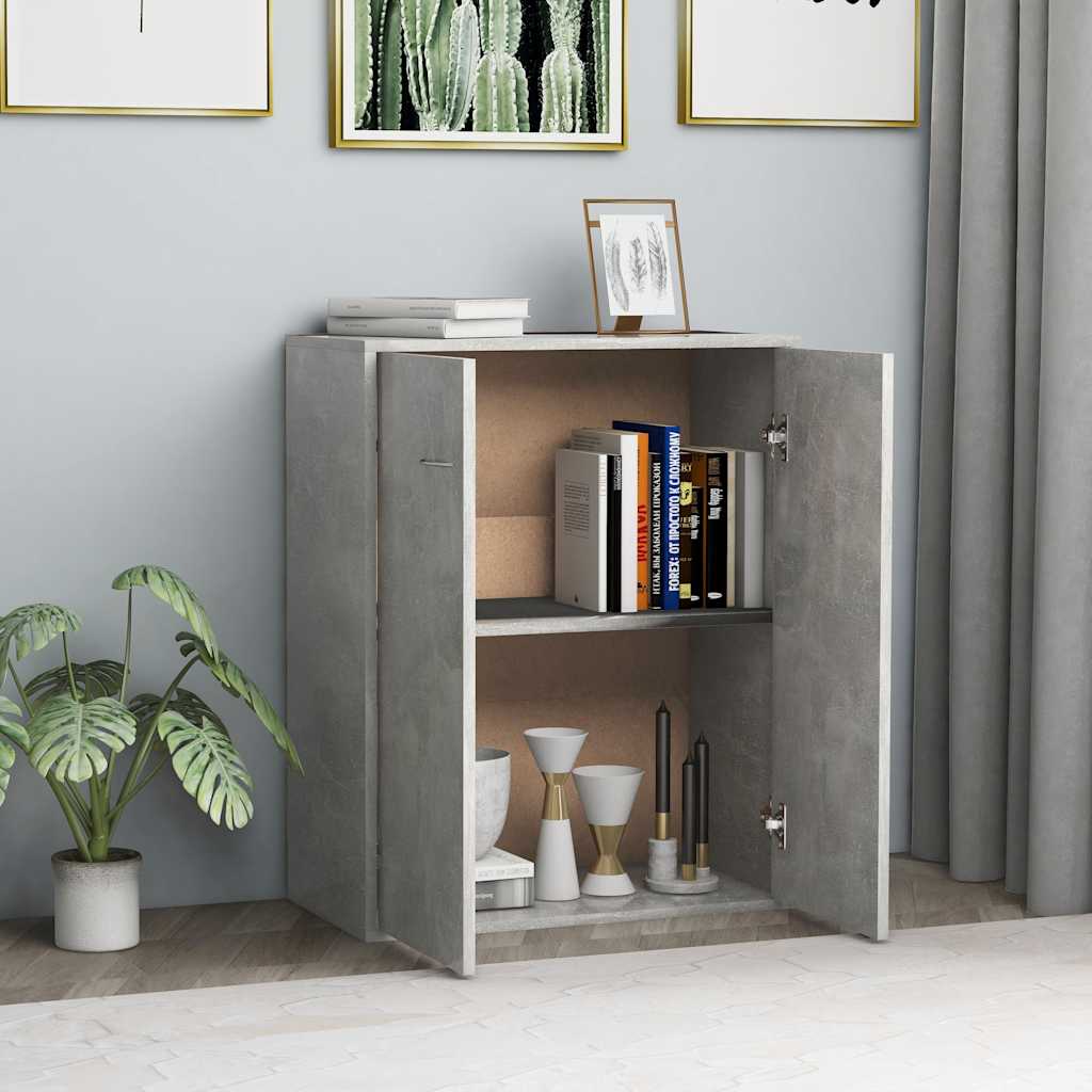 Buffet Gris béton 60x30x75 cm Bois d'ingénierie - XIOS
