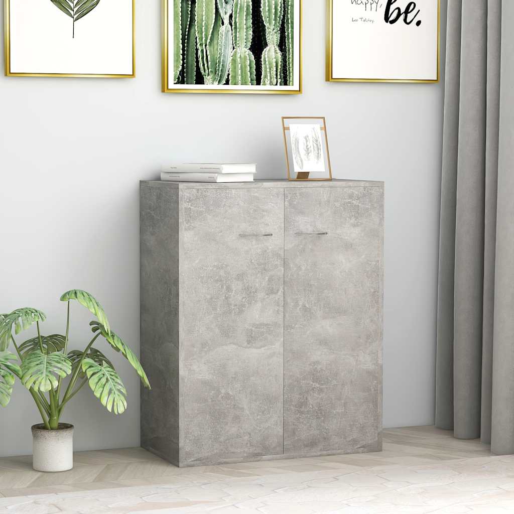 Buffet Gris béton 60x30x75 cm Bois d'ingénierie - XIOS