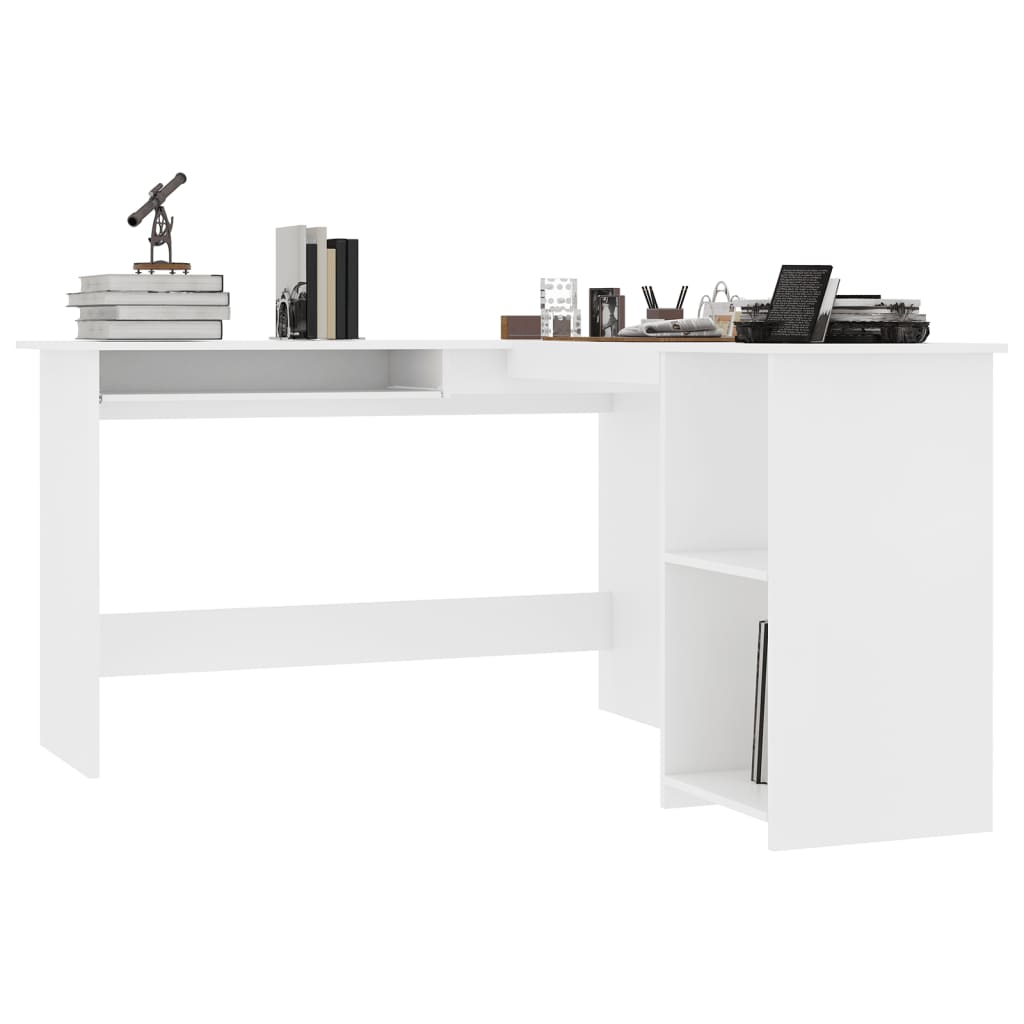 Bureau d'angle en forme de L Blanc 120x140x75 cm - XIOS