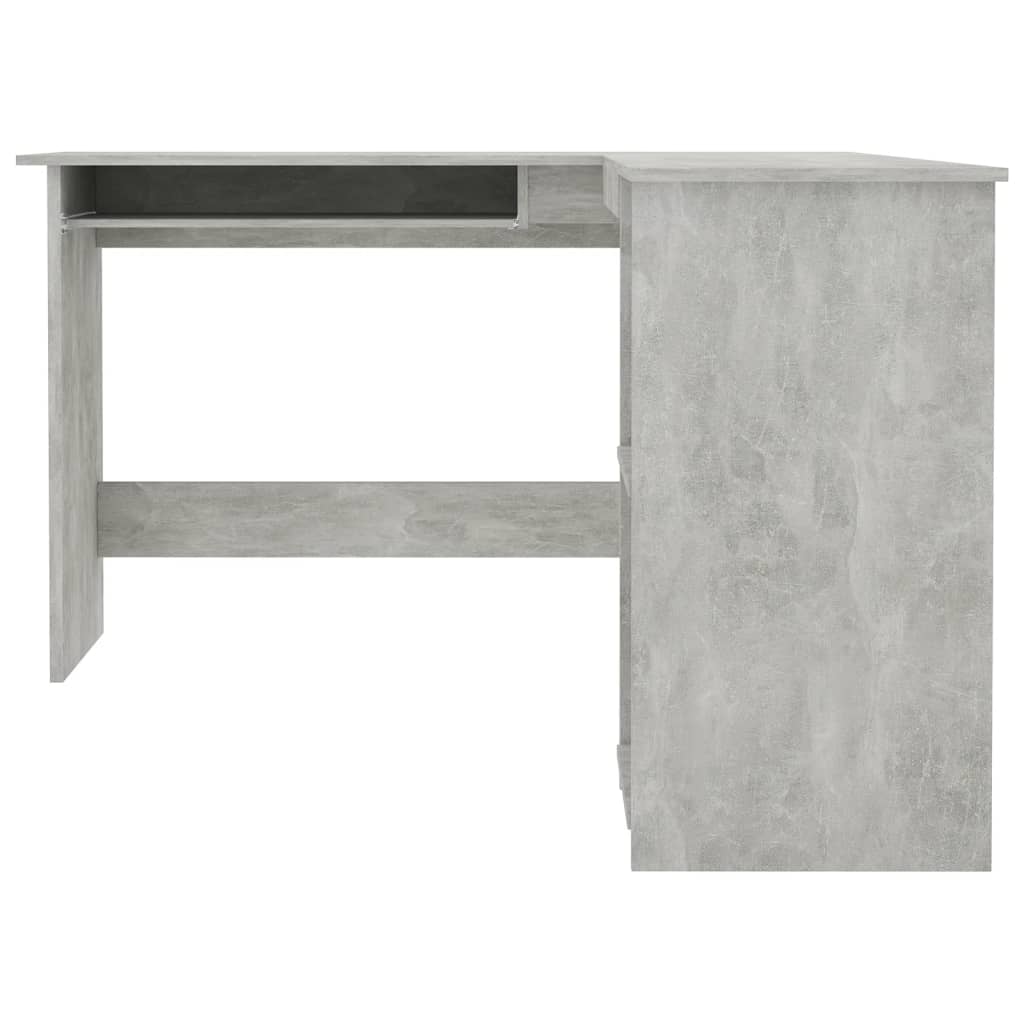 Bureau d'angle en forme de L Gris Béton Bois d'ingénierie - XIOS